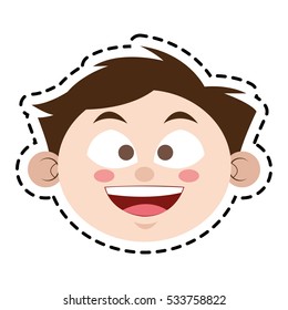 Isolated boy cartoon design