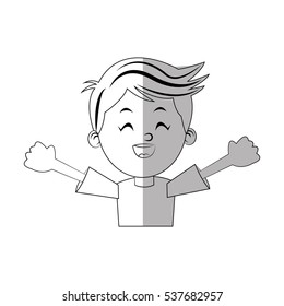 Isolated boy cartoon design