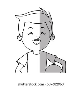 Isolated boy cartoon design