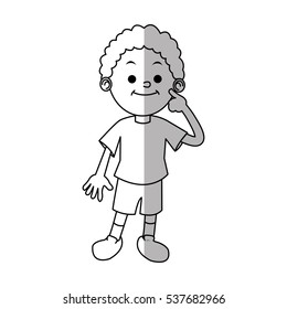 Isolated boy cartoon design