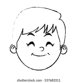 Isolated boy cartoon design