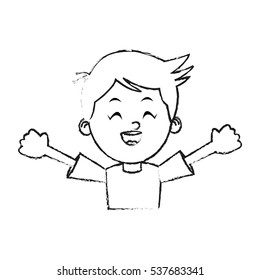 Isolated boy cartoon design