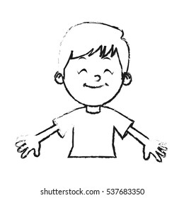 Isolated boy cartoon design
