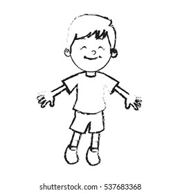Isolated boy cartoon design