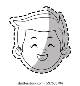 Isolated boy cartoon design