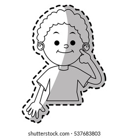 Isolated boy cartoon design