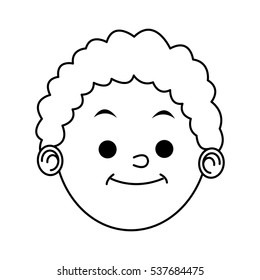 Isolated boy cartoon design