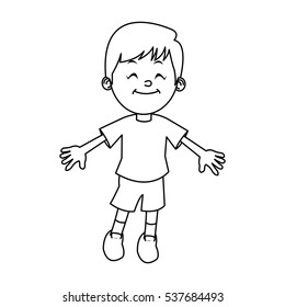 Isolated boy cartoon design