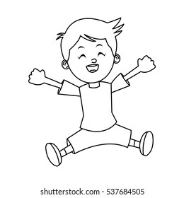 Isolated boy cartoon design