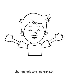 Isolated boy cartoon design