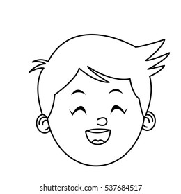 Isolated boy cartoon design