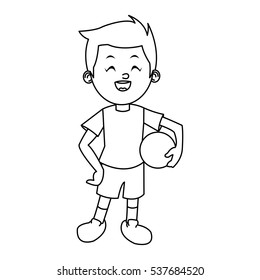 Isolated boy cartoon design