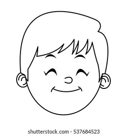 Isolated boy cartoon design