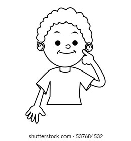 Isolated boy cartoon design