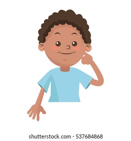 Isolated boy cartoon design