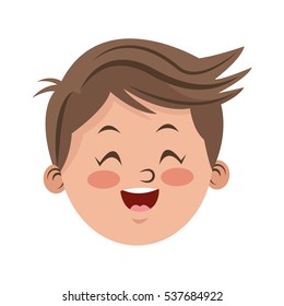 Isolated boy cartoon design