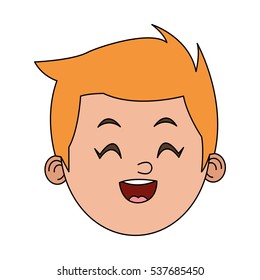 Isolated boy cartoon design