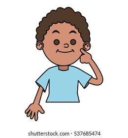 Isolated boy cartoon design