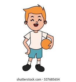 Isolated boy cartoon design