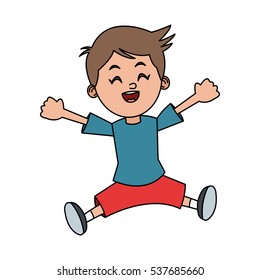 Isolated boy cartoon design