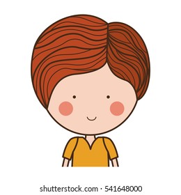 Isolated boy cartoon design