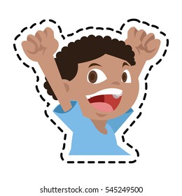 Isolated boy cartoon design