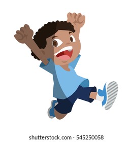 Isolated boy cartoon design