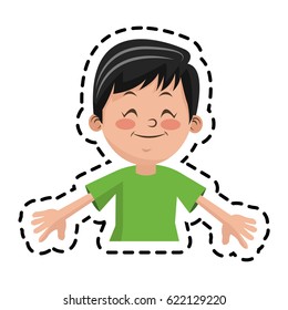 Isolated boy cartoon design