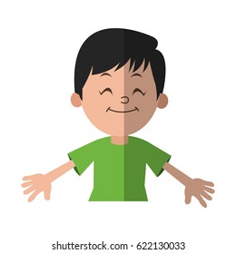 Isolated boy cartoon design