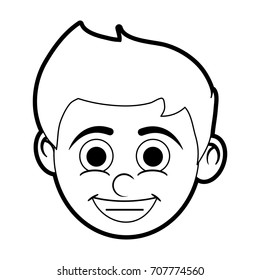 Isolated boy cartoon design