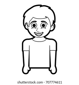 Isolated boy cartoon design