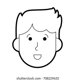 Isolated boy cartoon design