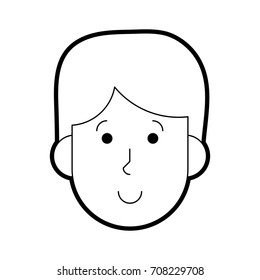 Isolated boy cartoon design