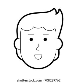 Isolated boy cartoon design