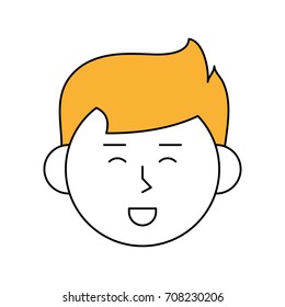 Isolated boy cartoon design