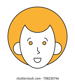 Isolated boy cartoon design