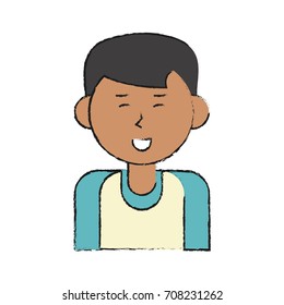 Isolated boy cartoon design