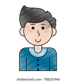Isolated boy cartoon design