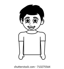 Isolated boy cartoon design