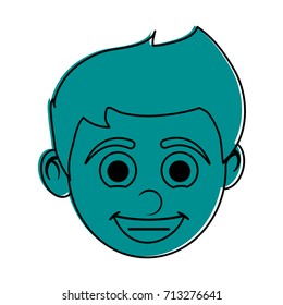 Isolated boy cartoon design
