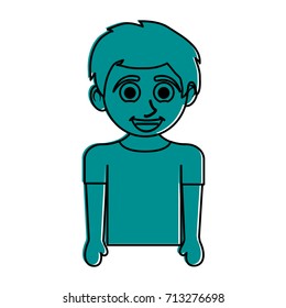 Isolated boy cartoon design