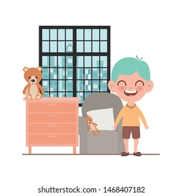 Isolated boy cartoon design vector illustration