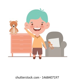 Isolated boy cartoon design vector illustration