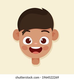 Isolated boy children school tools icons - Vector