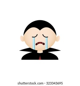 Isolated boy with a halloween costume and a facial expression