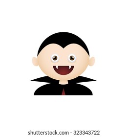Isolated boy with a halloween costume and a facial expression