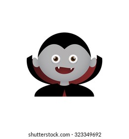 Isolated boy with a halloween costume and a facial expression