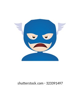 Isolated boy with a halloween costume and a facial expression