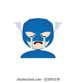 Isolated boy with a halloween costume and a facial expression