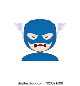 Isolated boy with a halloween costume and a facial expression
